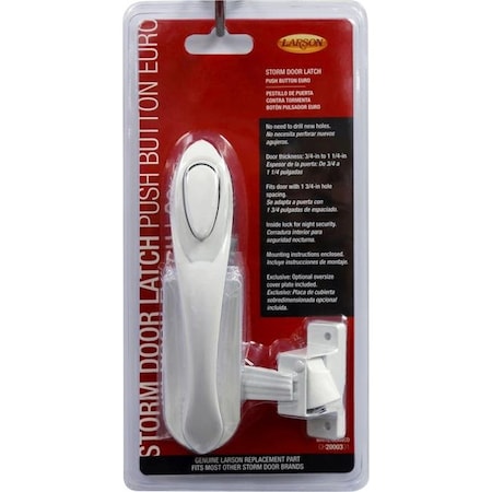 Larson Larson 5035252 Euro Zinc Push Button Latch; White 5035252